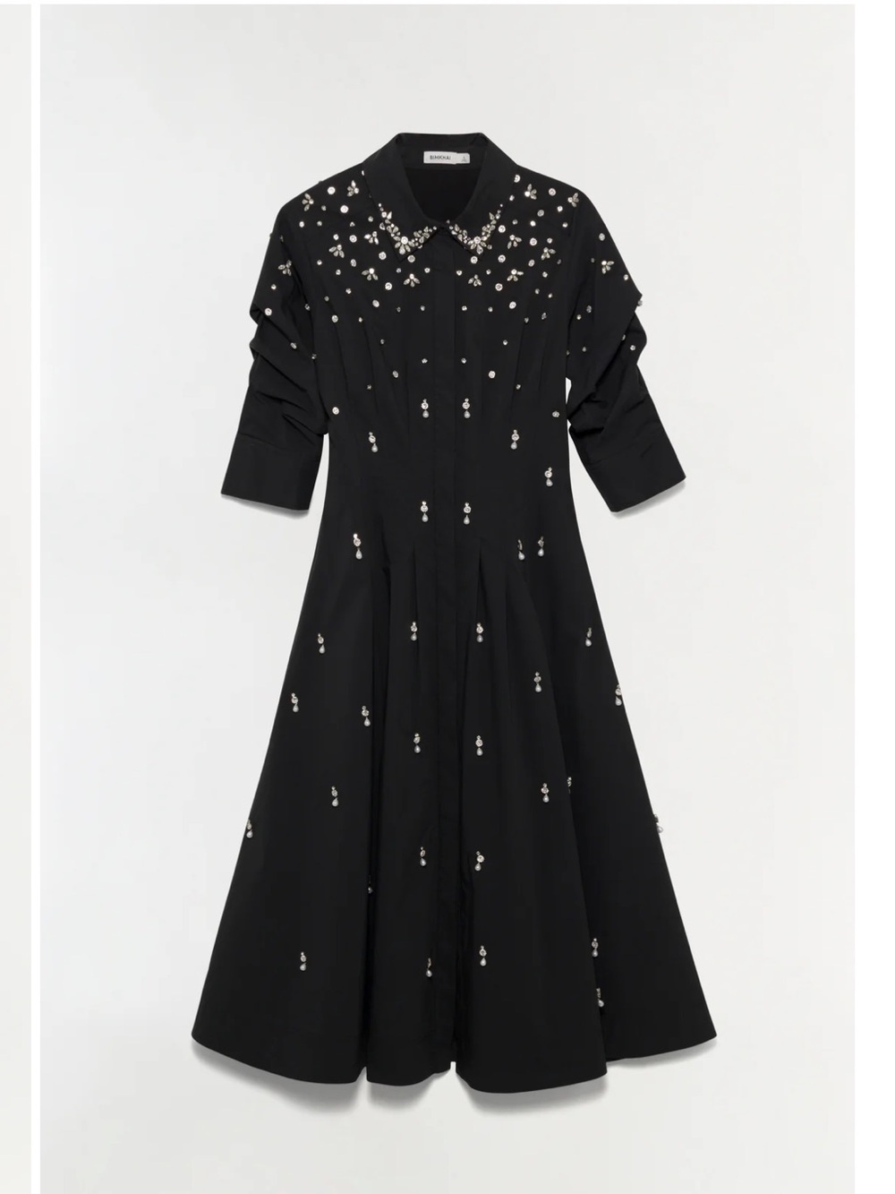 NWT SIMKHAI Black Embellished Midi Dress (Size S)